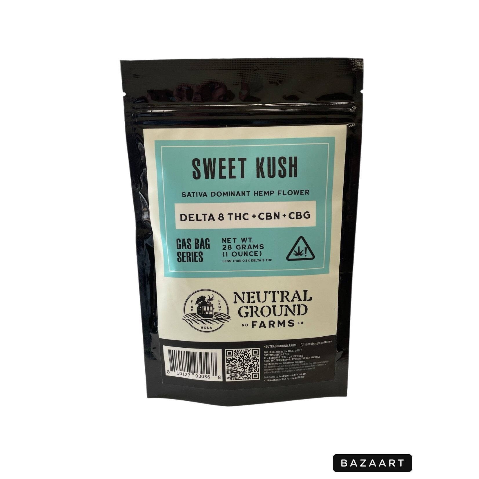 Neutral Ground Farms NGF Delta 8 THC CBN CBG Flower (Shake) 28grams