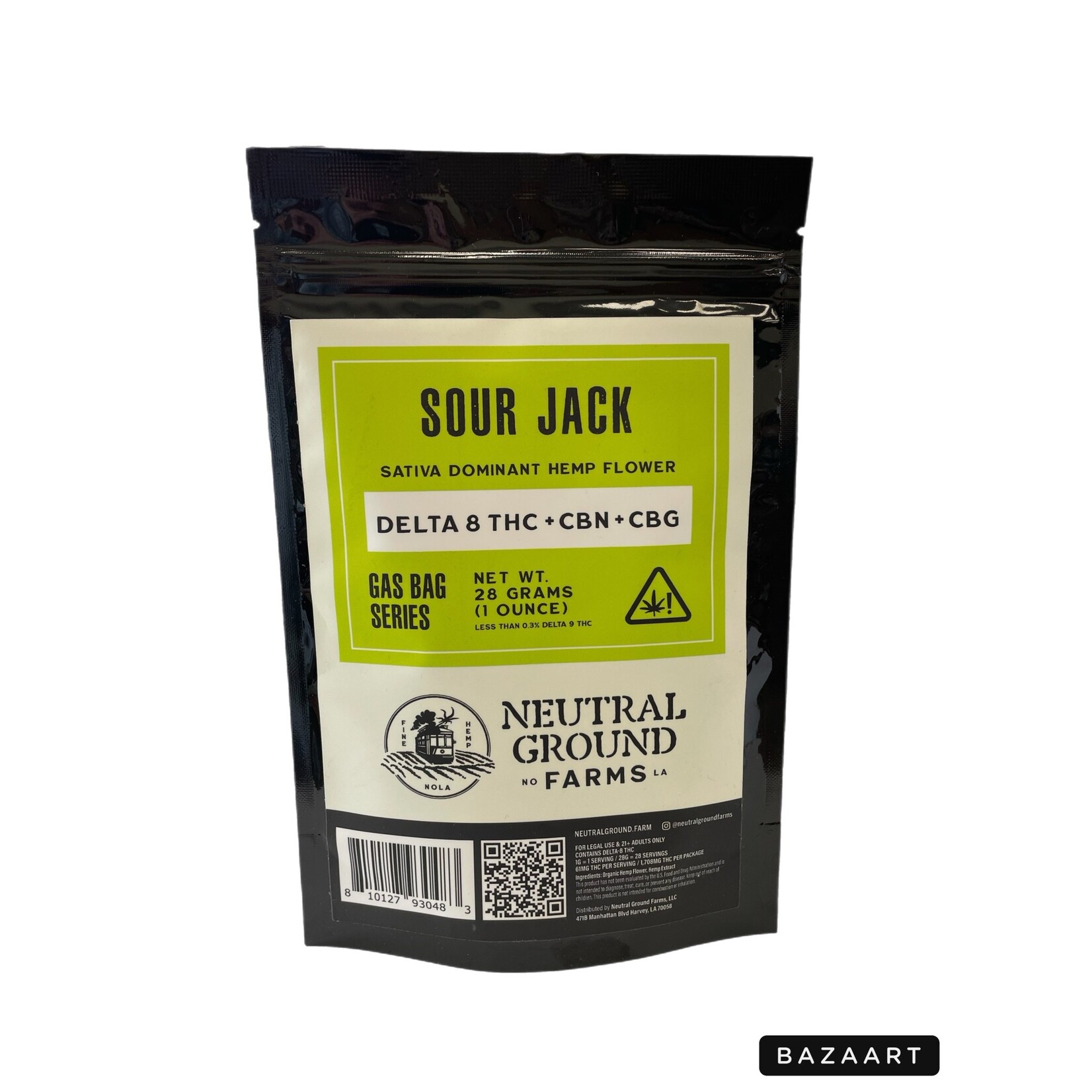 Neutral Ground Farms NGF Delta 8 THC CBN CBG Flower (Shake) 28grams