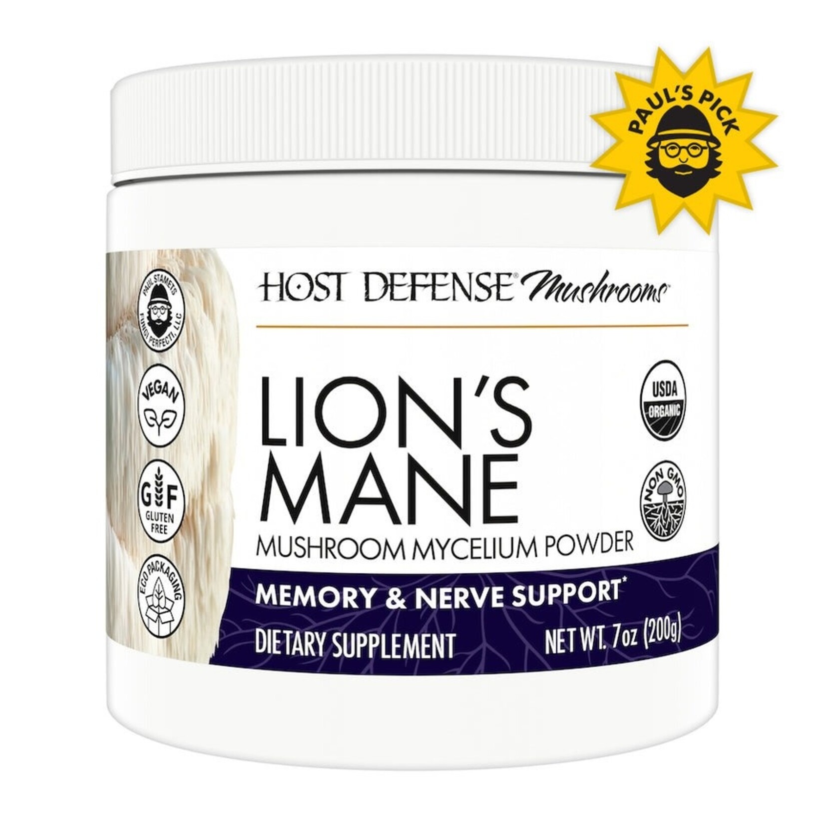Host Defense Host Defense Lion's Mane Mushroom Mycelium Powder