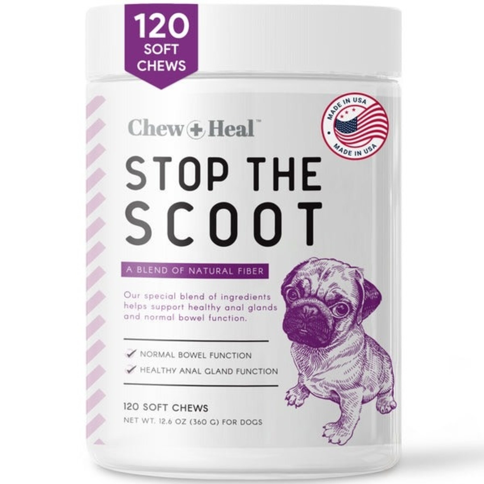 Chew & Heal Chew & Heal Stop the Scoot for Dogs 120 Soft Chews