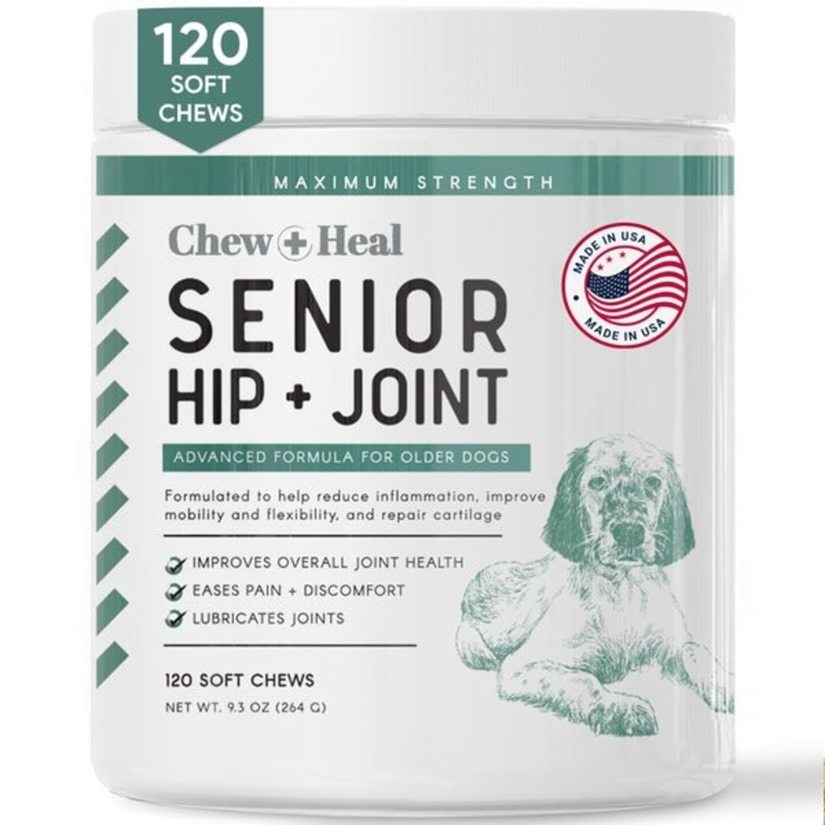Chew & Heal Chew & Heal Senior Hip + Joint Chews 120ct