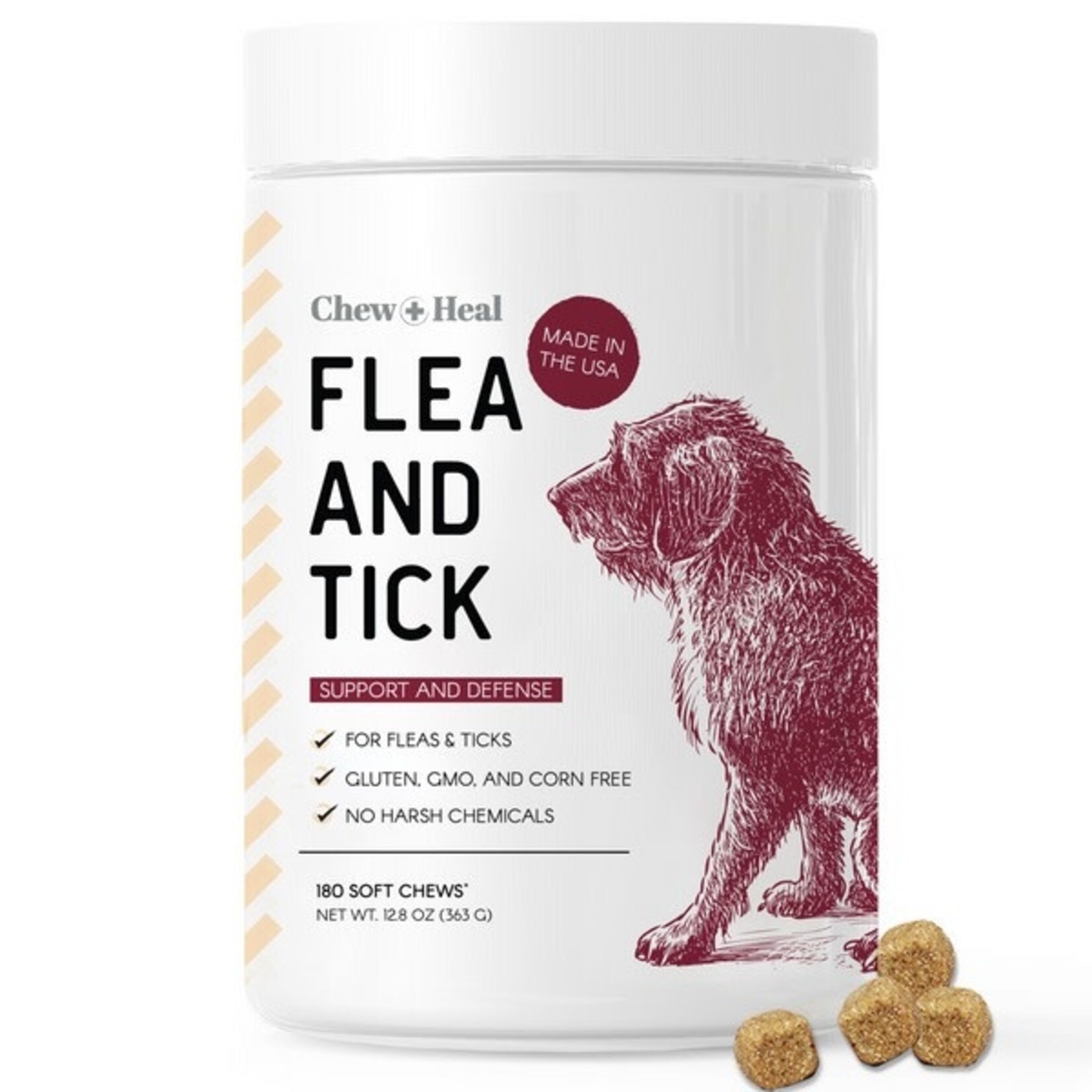 Chew & Heal Chew + Heal Flea and Tick Support 180 Soft Chews