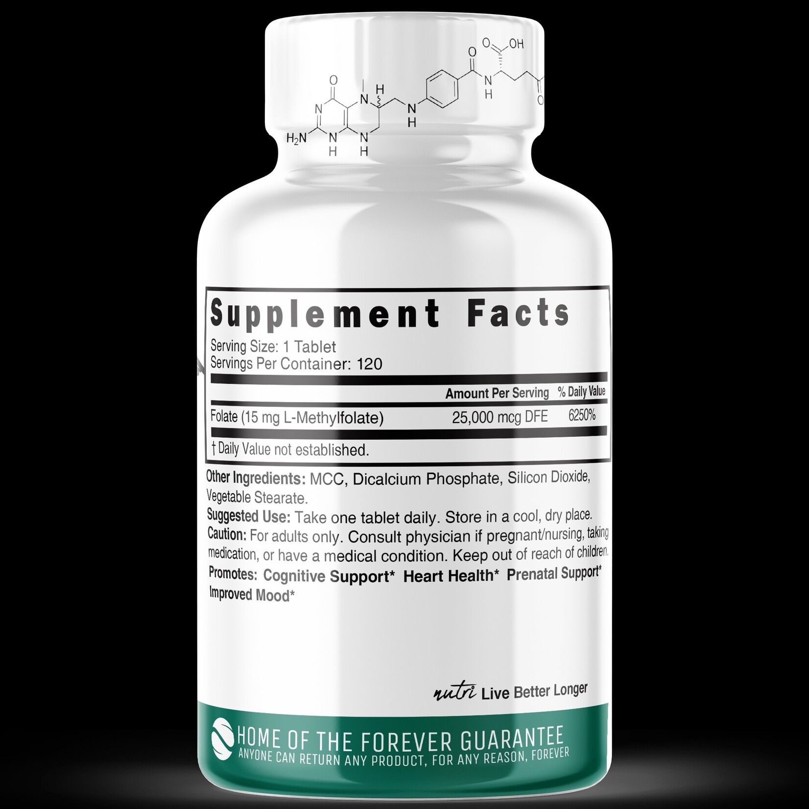 Natures Fusion Natures Fusion Methyl Folate 5-MTHF 15mg 120ct