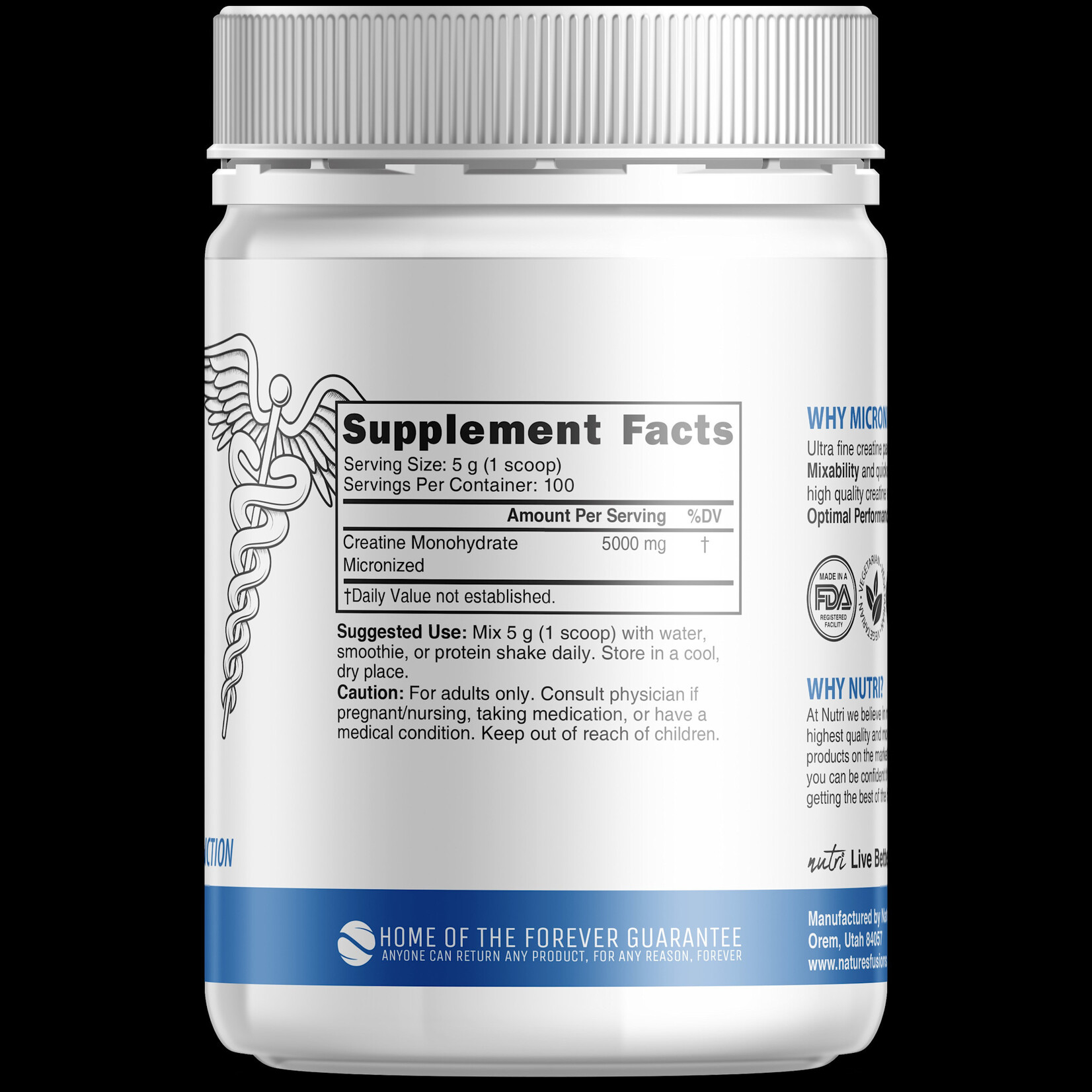 Natures Fusion Nutri Micronized Creatine Monohydrate 500g