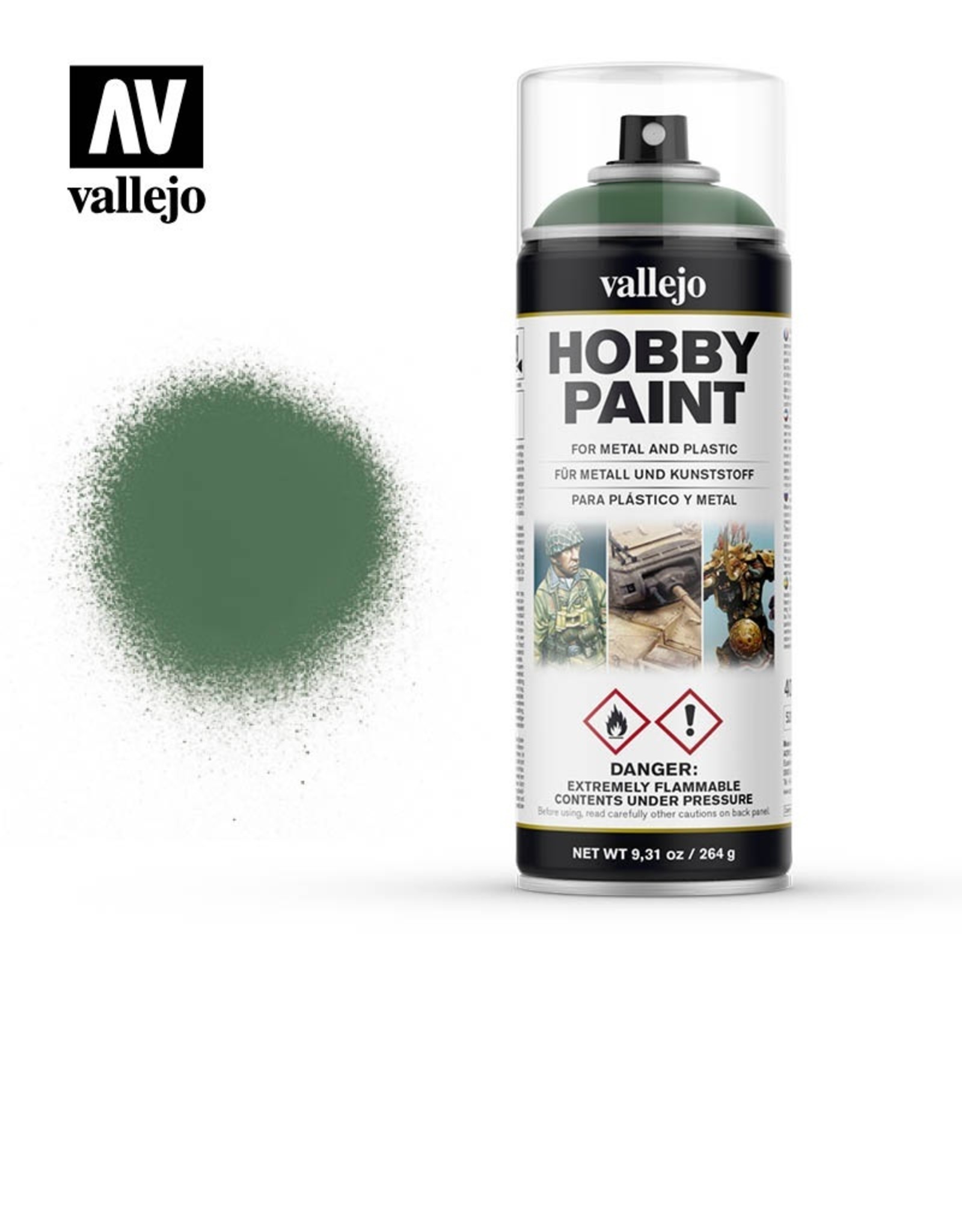 Vallejo Sick Green spray paint