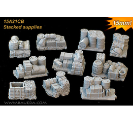 Baueda WW2 battlefield accessories: stacked supplies