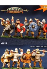 Baueda Viking Spearmen Shieldwall charging #2 (separate spears)