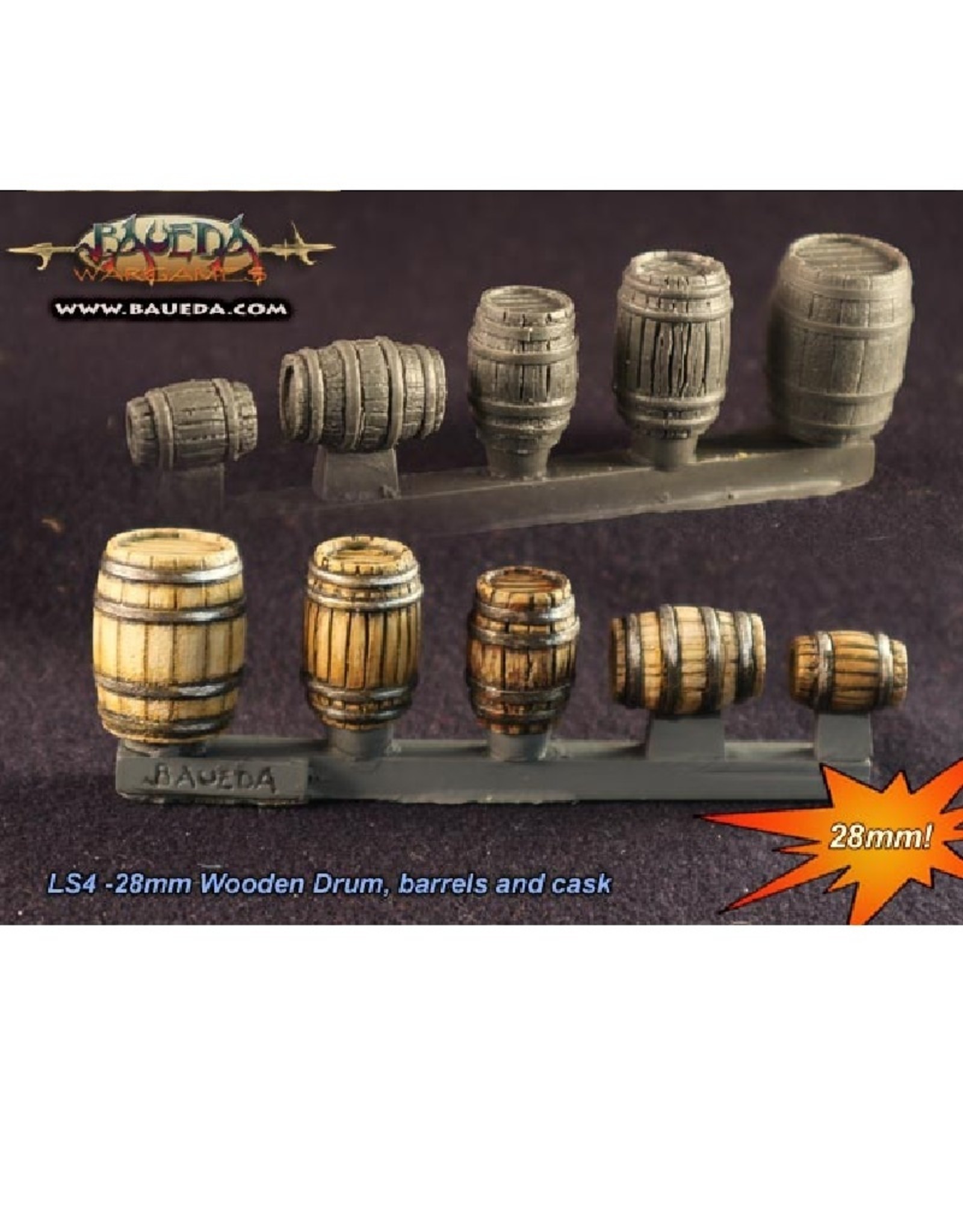 Baueda Wooden Drum, barrels and cask (28mm)