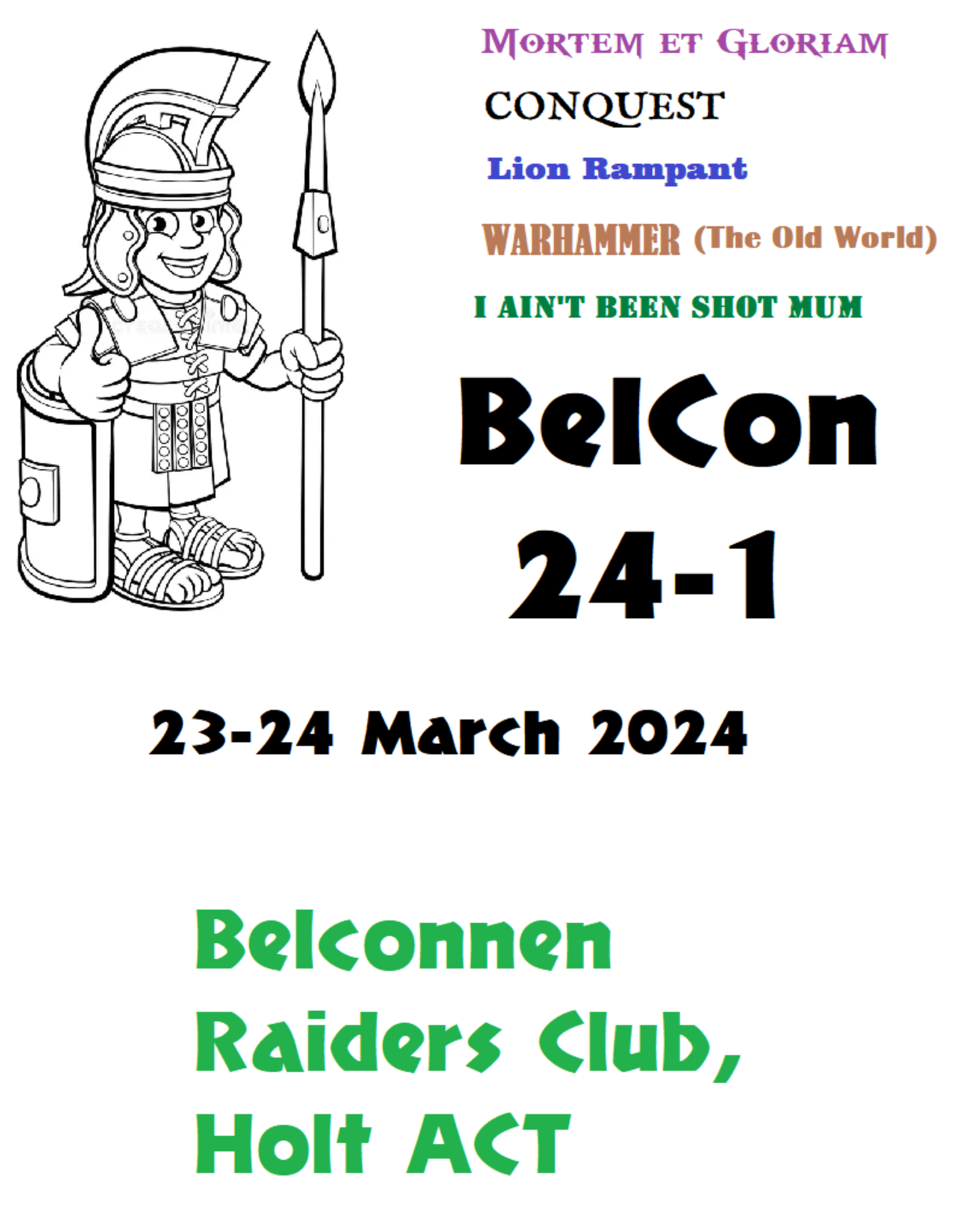 Olympian Games BelCon 24-1 entry ticket - Lion Rampant