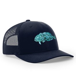 Toadfish Structured Snapback - Navy on Navy - Toadfish embroidery