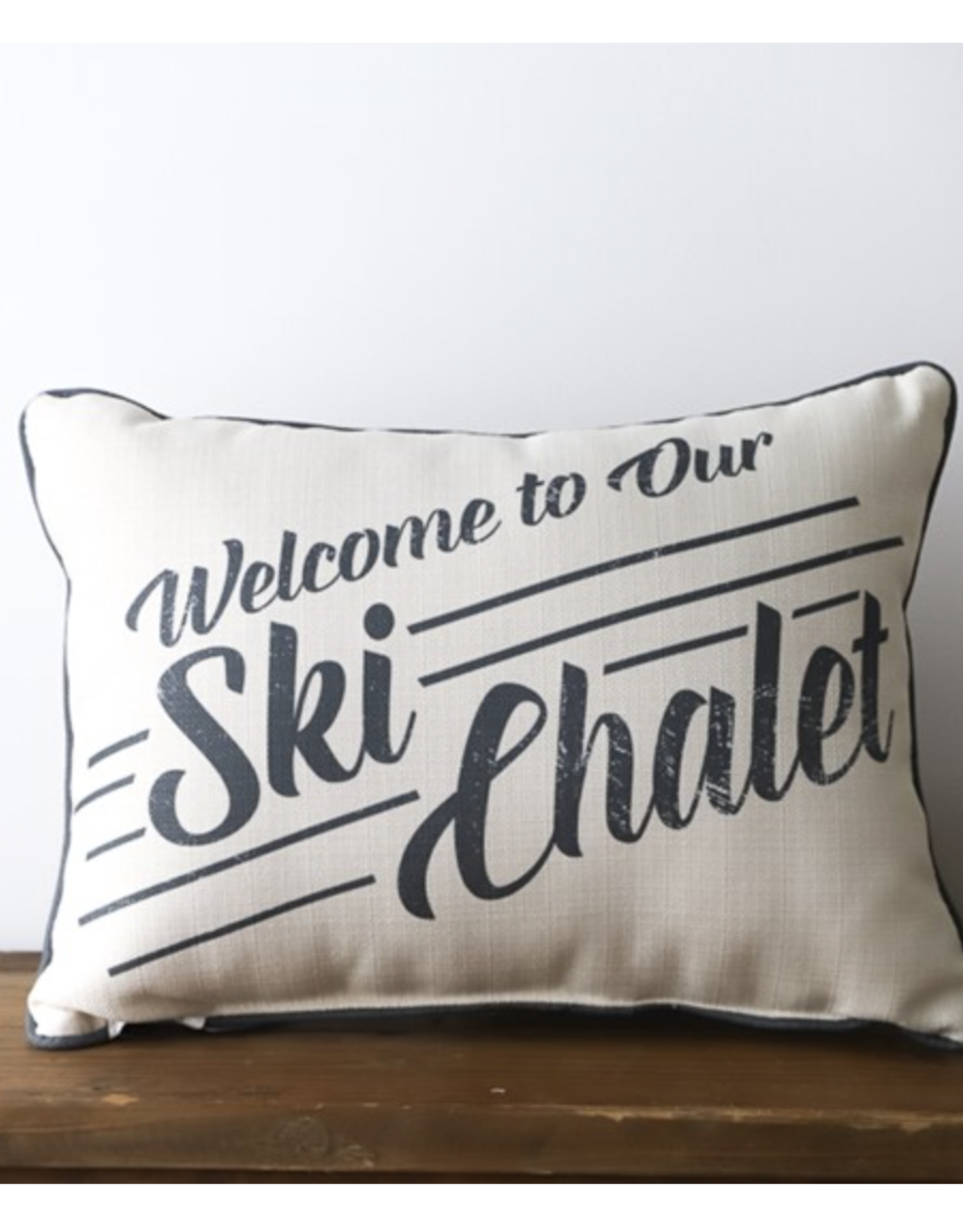 Welcome to our ski chalet pillow