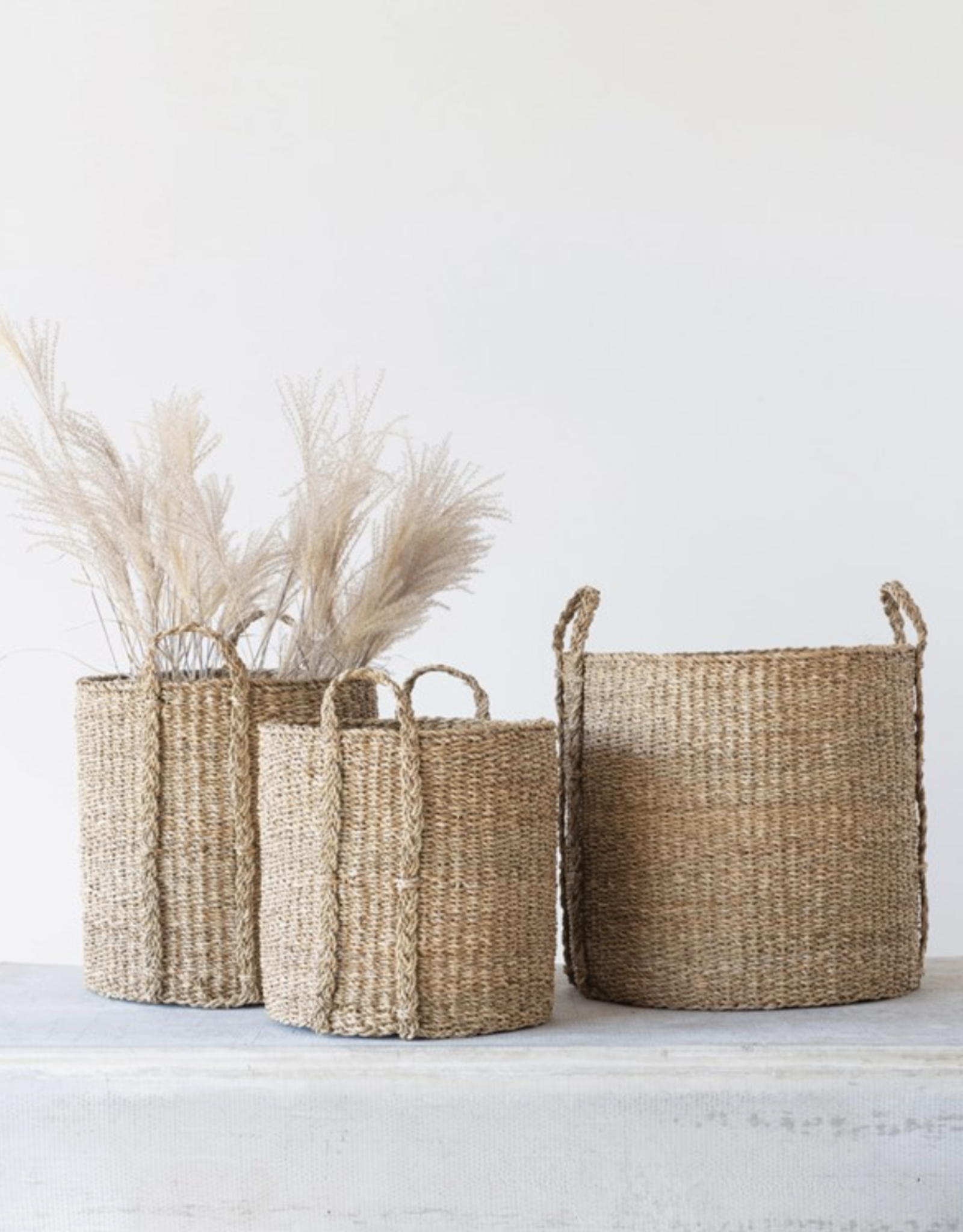 Creative Co Op Large Seagrass Basket