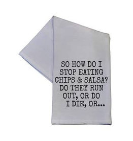 Driftless Studios How Do I Stop Eating Chips & Salsa Dish Towel