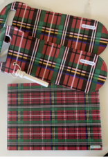 Line +Cleat Large holiday plaid cutting board
