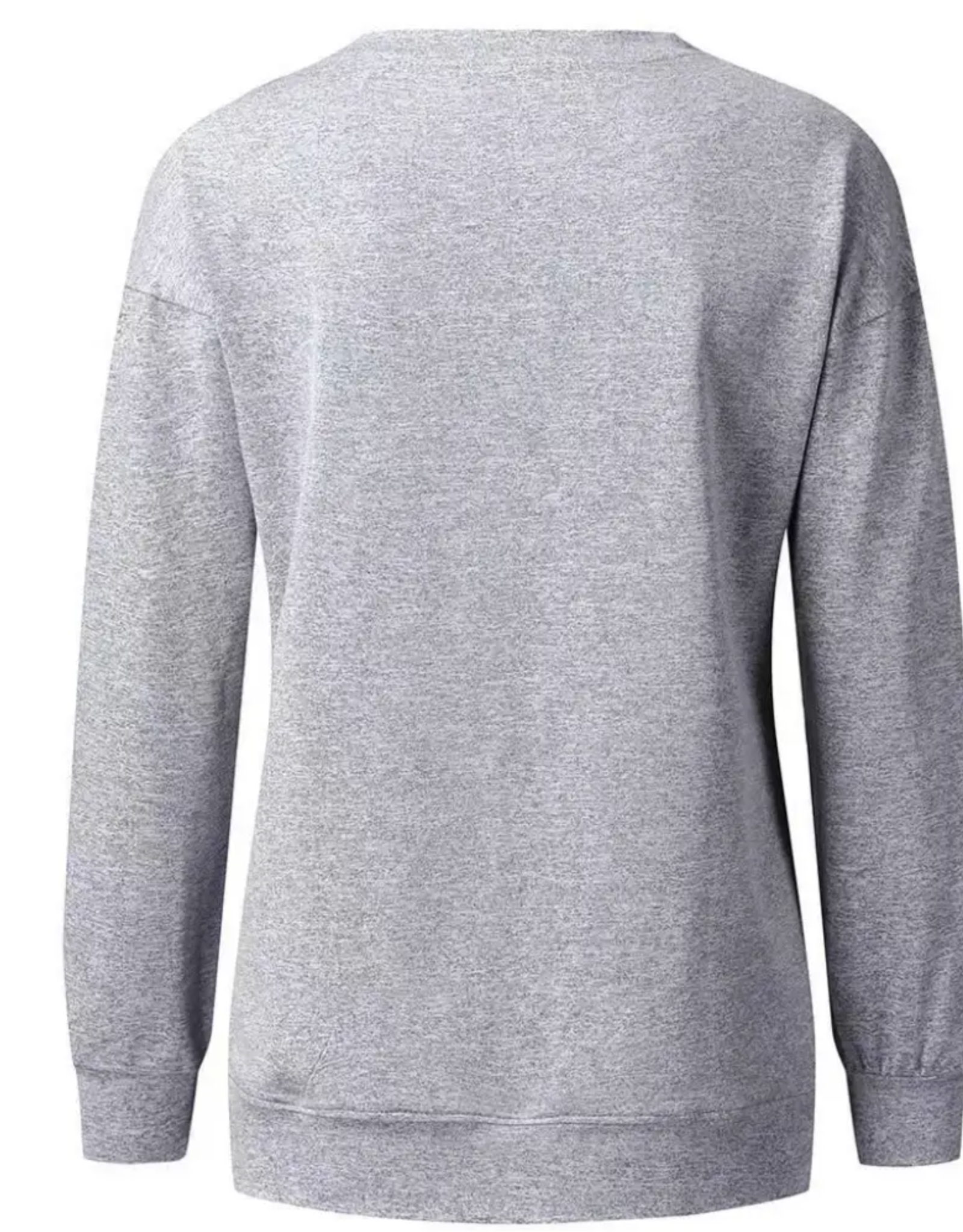 The Moment Collection Valentine Heart Pullover Sweatshirt - Grey