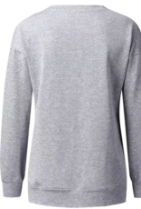 The Moment Collection Valentine Heart Pullover Sweatshirt - Grey