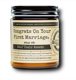 Malicious Women Congrats on your First Marriage Candle