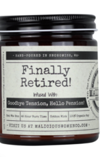 "Finally Retired" Candle