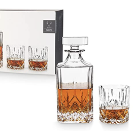 viski Admiral 3-Piece Decanter and tumbler set