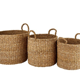 Seagrass Round Basket w/ Handles