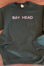 Jerzees Bay Head  Forest Green Sweatshirt with White Stitching