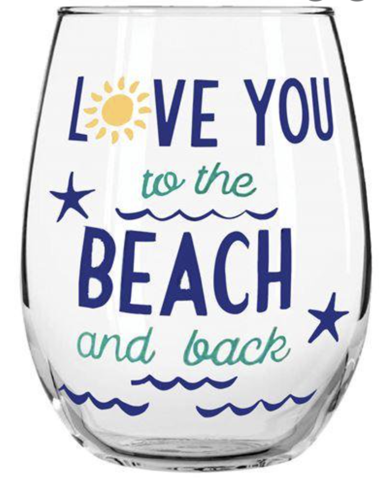 Stemless wine glass to the beach....