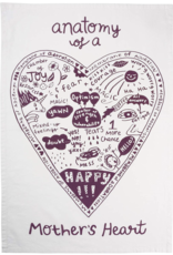 Primitives by Kathy Anatomy of a Mother's heart dishtowel