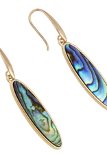 The Beach and Back Lavallette Long Board  Abalone Earrings