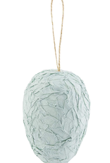 Blue Paper Mache Egg