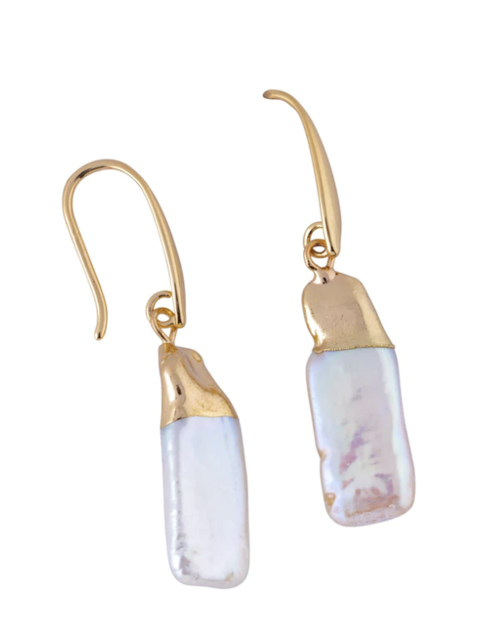 The Beach and Back Ocean Springs Rectangular Pearl Drop Earrings