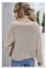 Apricot V-Neckline Sweater
