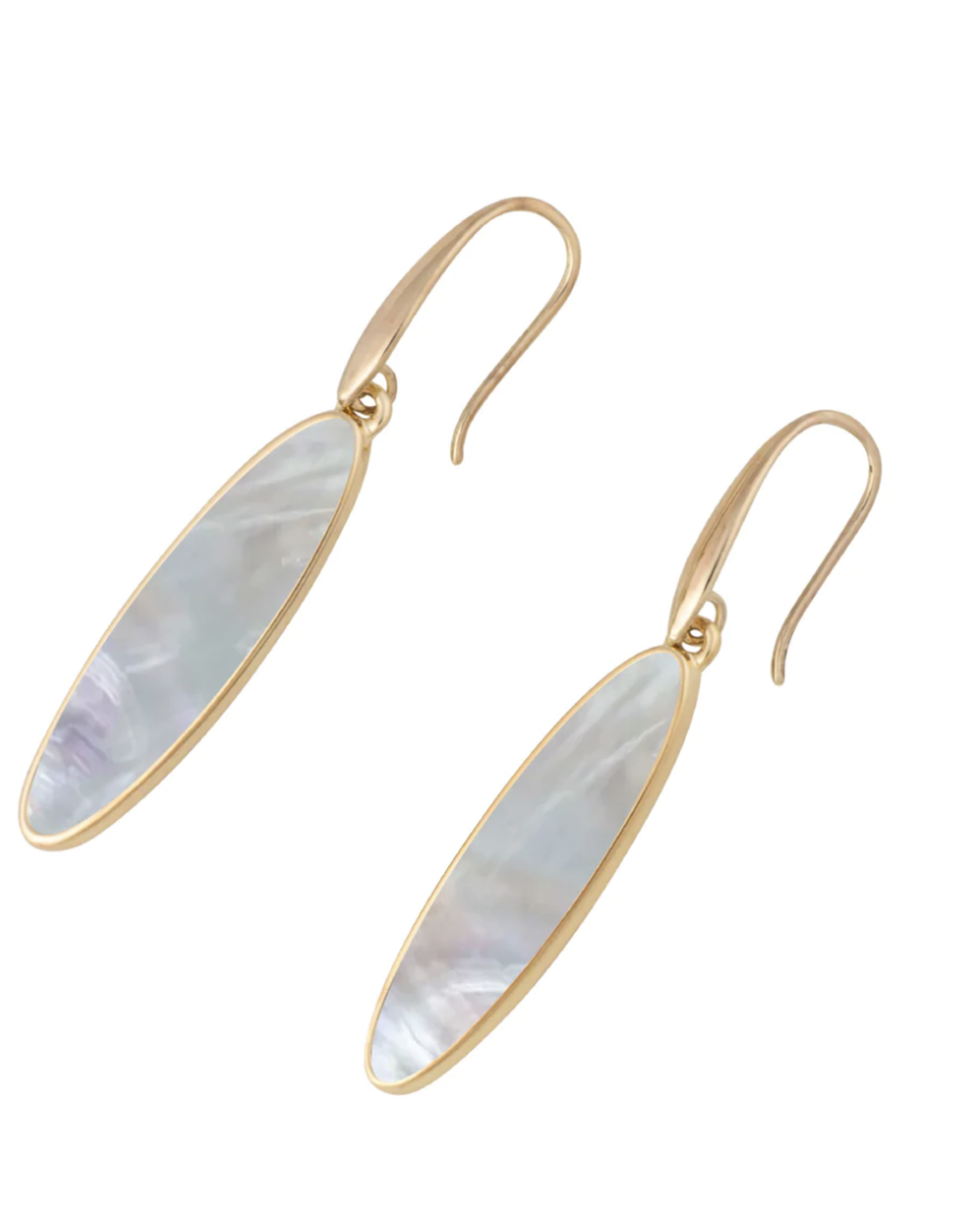 The Beach and Back Lavallette Long Board Mother of Pearl Earrings