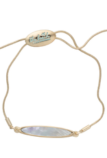 The Beach and Back Lavallette Long Board Mother of Pearl Slider Bracelet