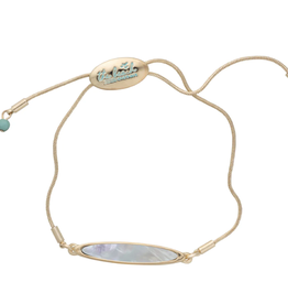The Beach and Back Lavalette Long Board Mother of Pearl Bracelet