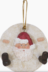 Beachcombers Sand Dollar Santa Ornament