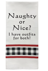 Wild Hare Designs Naughty or Nice ? I Have Outfits For Both Dish Towel