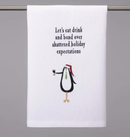 Penguin Shattered Holiday Expectations Kitchen Towel