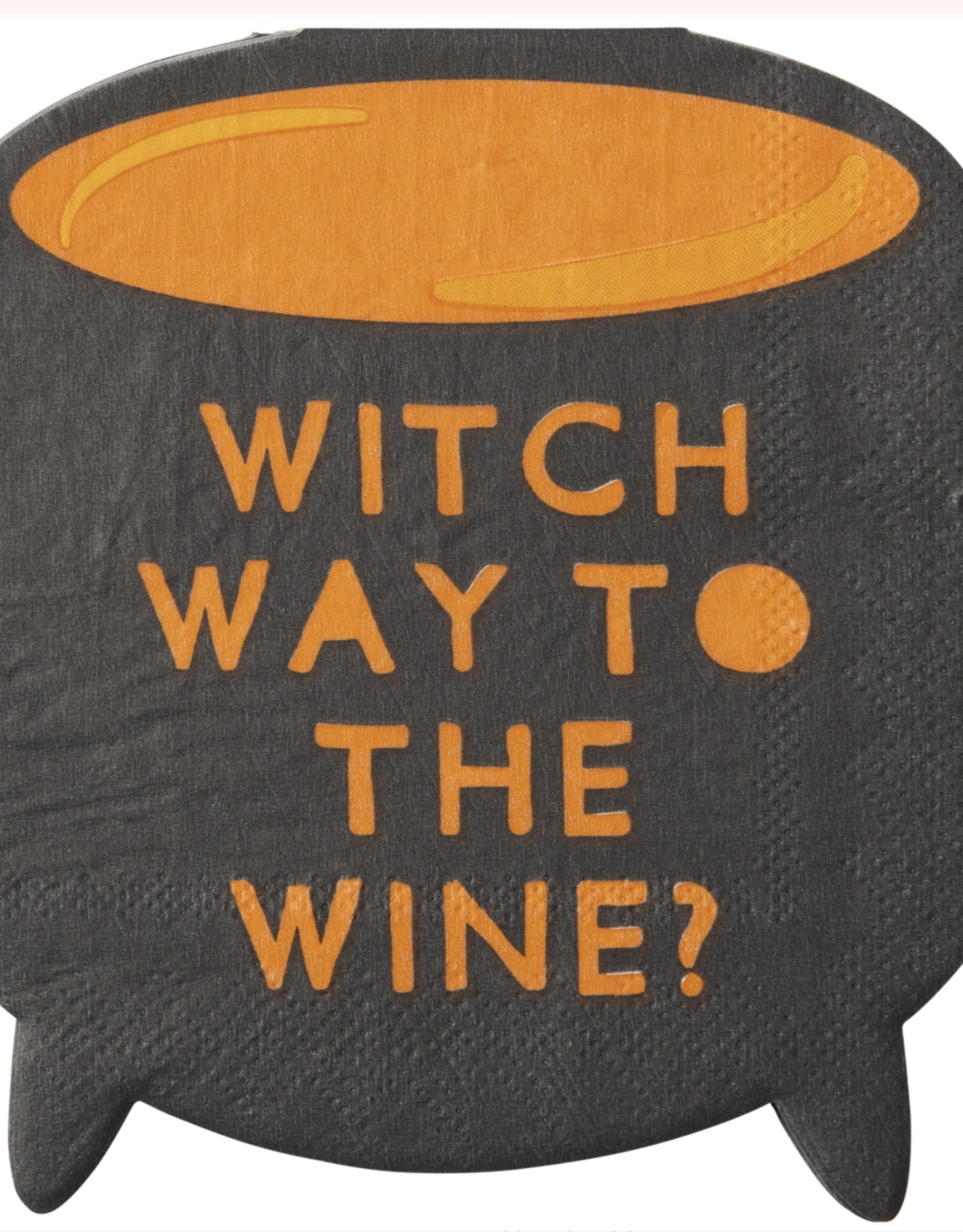 C.R. Gibson Signature Witch Way To The Wine Beverage Napkin 20 Ct.