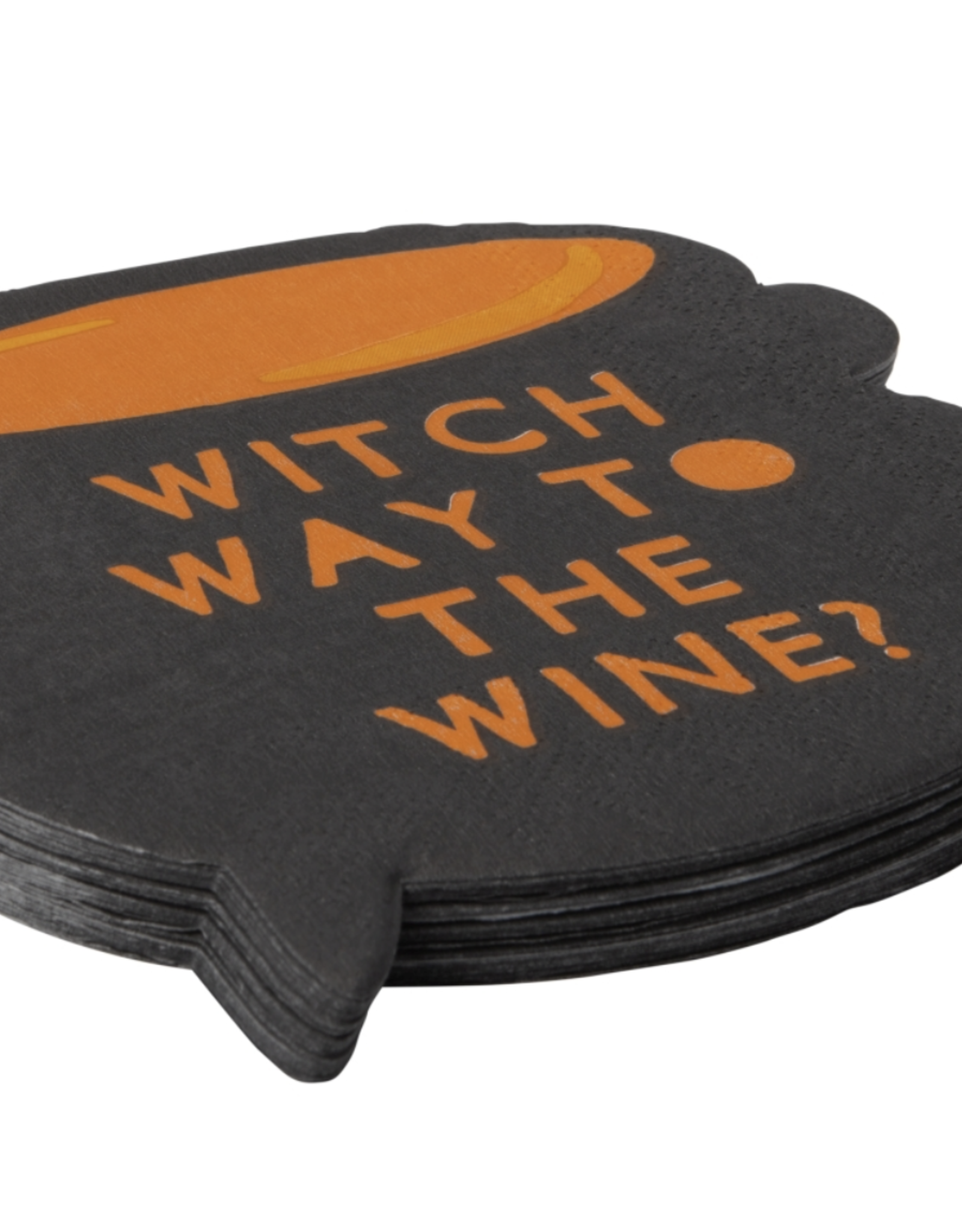 C.R. Gibson Signature Witch Way To The Wine Beverage Napkin 20 Ct.