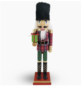 Nutcracker Ballet Gifts Nutcracker Soldier in Red and Green Plaid with Fur Hat