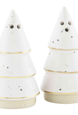 Mud Pie Gold Stoneware Tree Salt and Pepper Set