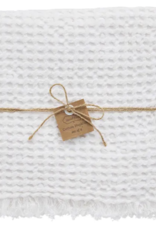 Mud Pie White Waffle Weave Napkin Set of 4