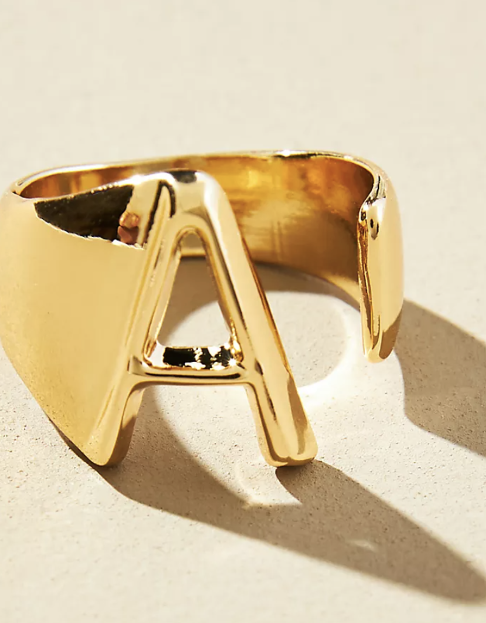 Gemelli Gold Initial Ring