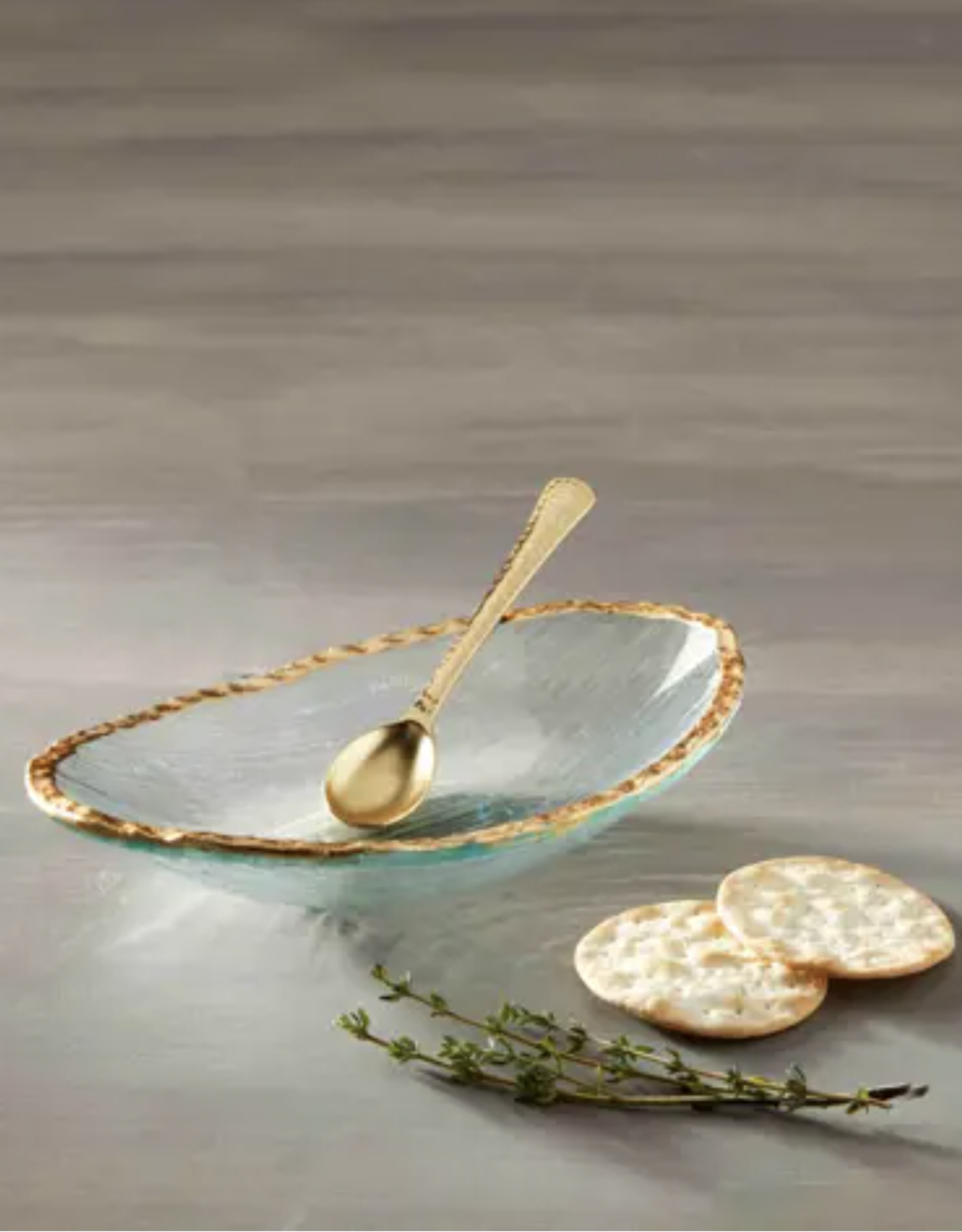 Mud Pie Gold Edge Dip Bowl Set