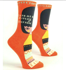 Cute As A Bitchy Button Crew Socks