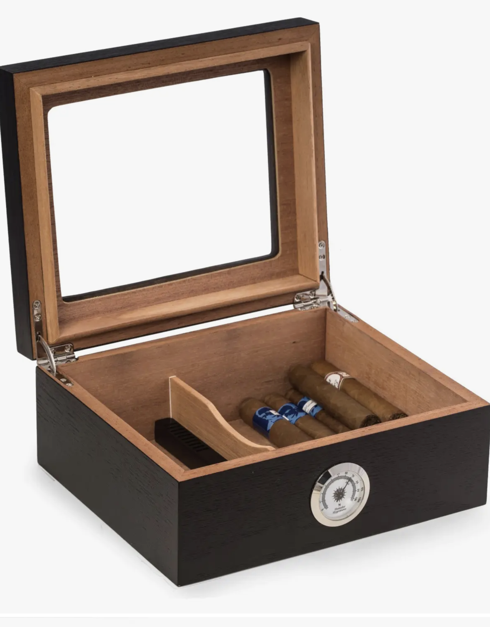 Bey-Berk Humidor with Glass See through Lid