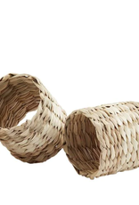 Mud Pie White Seagrass Napkin Rings Set of 4