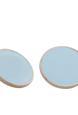 The Beach and Back Dana Point Circle Post Earrings Aqua