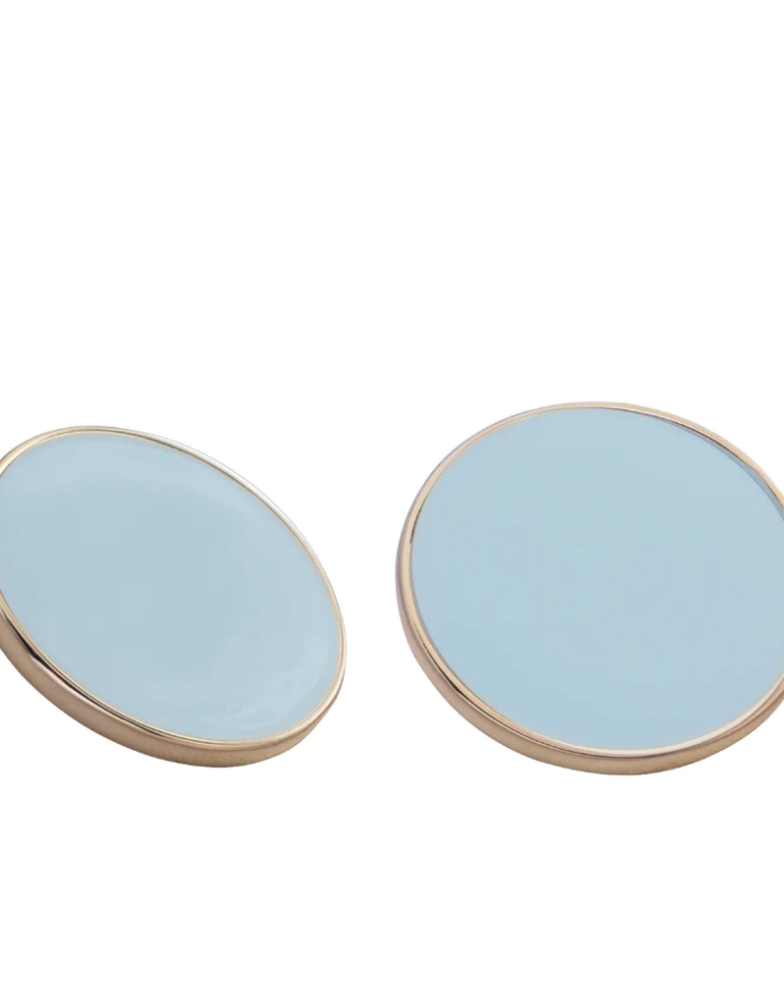 The Beach and Back Dana Point Circle Post Earrings Aqua