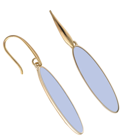 The Beach and Back Lavallette Long Board Earrings Light Blue